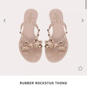 VALENTINO RUBBER ROCKSTUD THONG